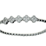 White Gold Multiple Clover Bracelet