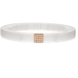 Scacco White Ceramic Rose Gold Bracelet
