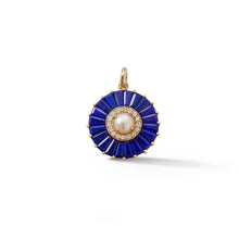 Load image into Gallery viewer, Gold Lapis Diamond &amp; Pearl Emily Charm
