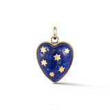 Gold Lapis Anna Heart Charm