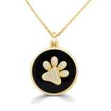Paw Print Diamond Necklace