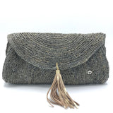 Cloudy Silver Beach Clutch