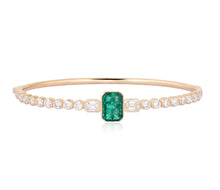 Load image into Gallery viewer, Emerald Diamond Bracelet