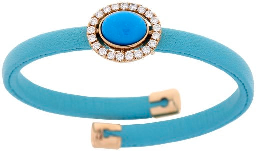 Leather Turquoise Bracelet