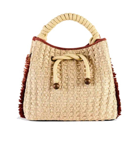 Via Raffia Bucket Bag