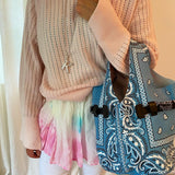 Leather Bandana Tote