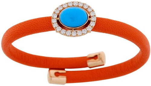 Leather Turquoise Bracelet