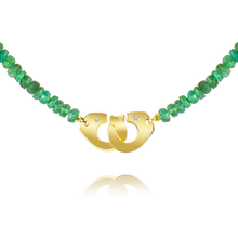 Load image into Gallery viewer, Emerald Beaded Partners In Crime Necklace