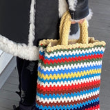 Handmade Crochet Rainbow Bag