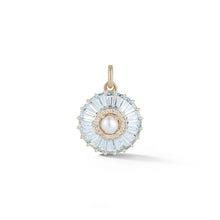 Load image into Gallery viewer, Gold Aquamarine Diamond &amp; Pearl Emily Charm