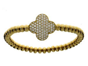 Yellow Gold Large Clover Bracelet