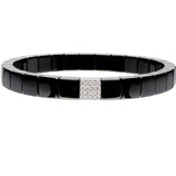 Scacco Black Ceramic White Gold Bracelet