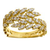 Diamond Leaf Ring