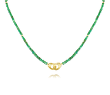 Load image into Gallery viewer, Emerald Beaded Partners In Crime Necklace