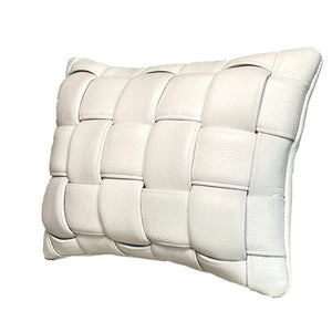 Mini Woven Leather Pillow