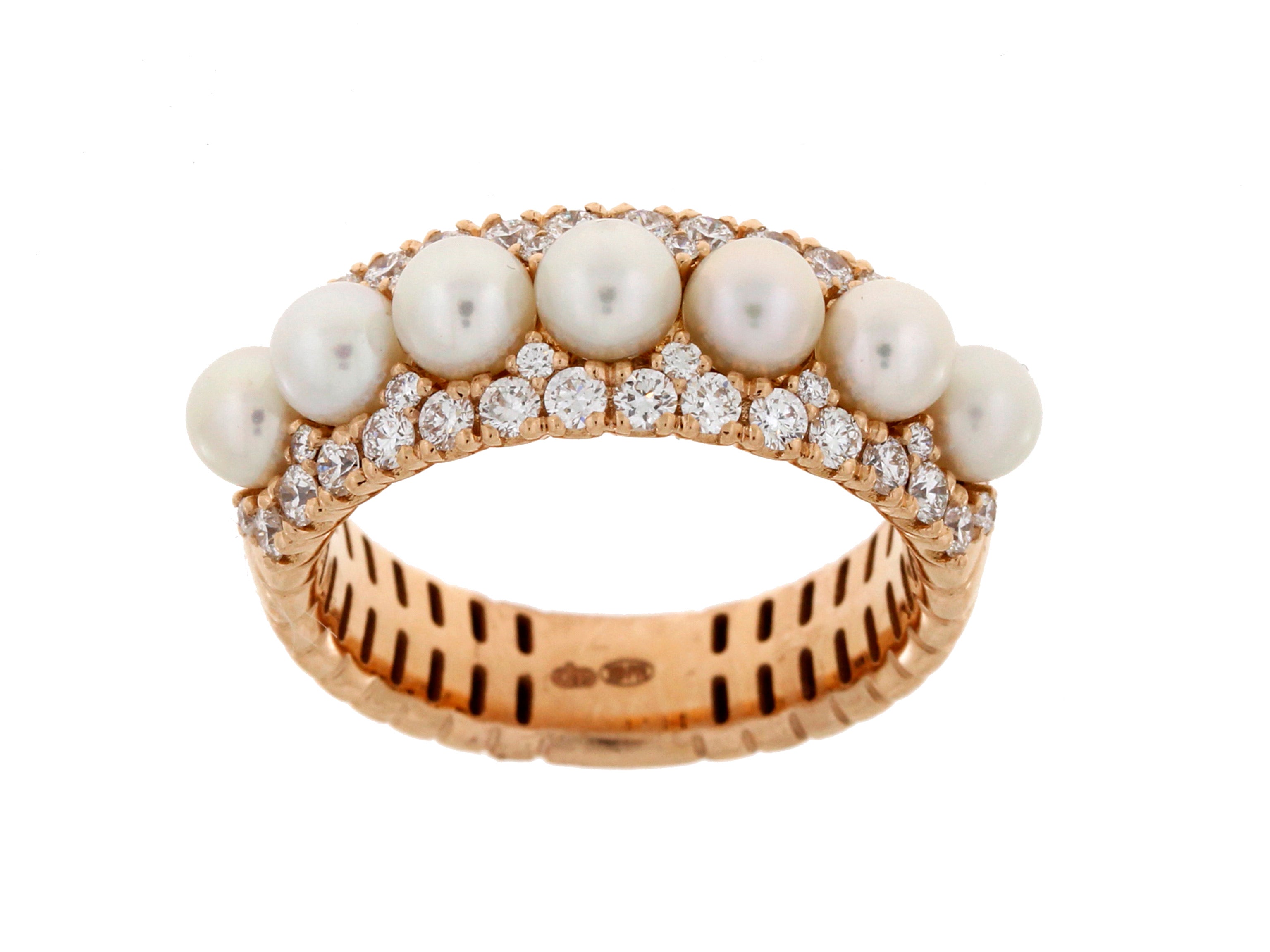Diamond Pearl Ring