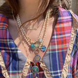 Gold Gemstone Eloise Heart Charm