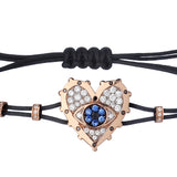 Evil Eye Heart Diamond Bracelet