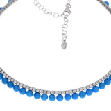 Turquoise Diamond White Gold Necklace