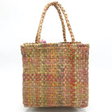 Rainbow Tweed Flower Mini Bag