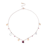 Lady Bug Rose Gold Necklace