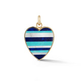 Gold Gemstone Eloise Heart Charm