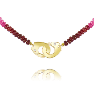 Multi-colored Sapphire Beaded Partners In Crime Necklace
