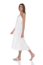 Load image into Gallery viewer, White Tiered Maxi Dress
