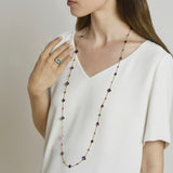 Amethyst and Ruby Florentine Necklace