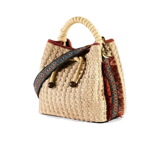 Via Raffia Bucket Bag